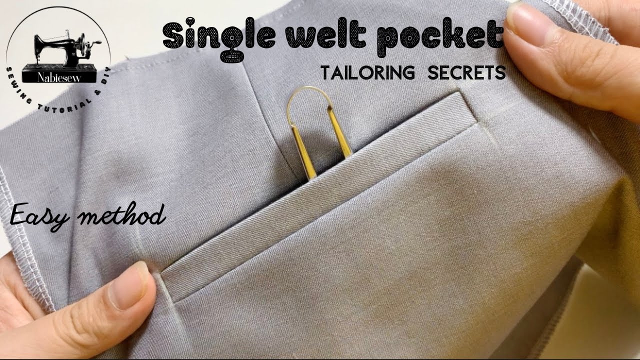 ✅ Easy to sew a single welt pocket with simple method from tailor | secret tailoring | Nabiesew