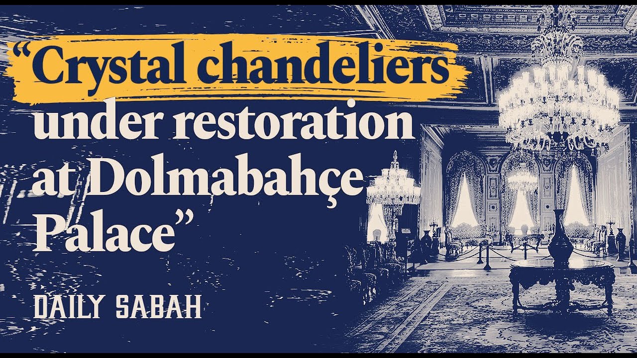 166-year-old chandeliers under restoration at Dolmabahçe Palace