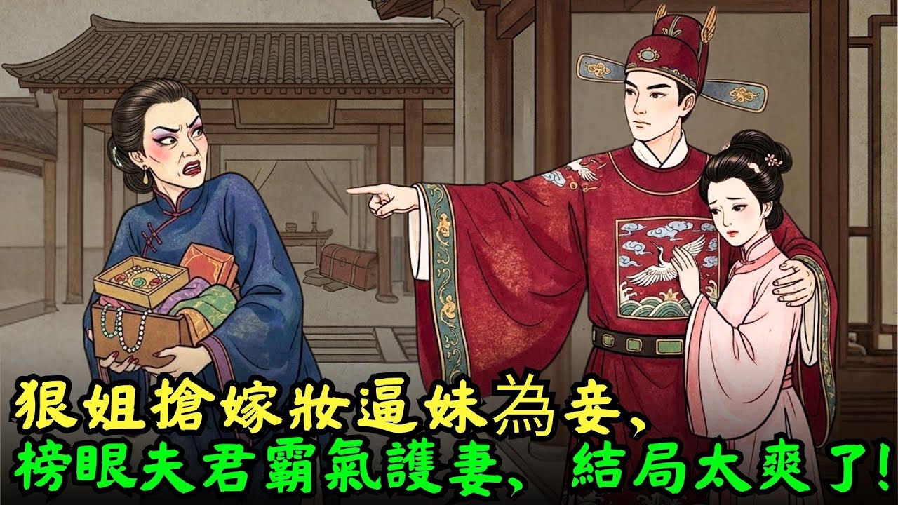 《 狠姐搶嫁妝逼妹為妾，榜眼夫君霸氣護妻，結局太爽了！》| 古代懸疑故事 | 民間故事 | 洞房夜 | 中國古代短篇 | 勵志故事