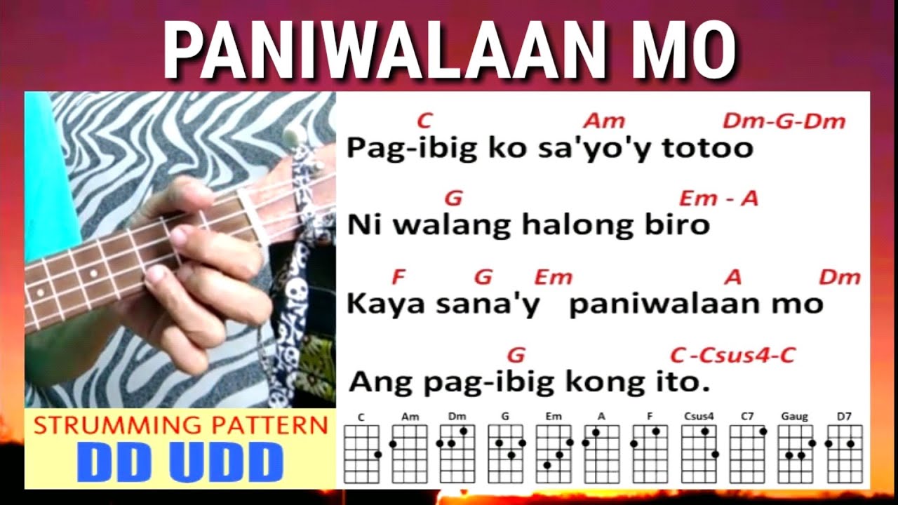 PANIWALAAN MO - Ukulele Play-Along with Chords & Lyrics