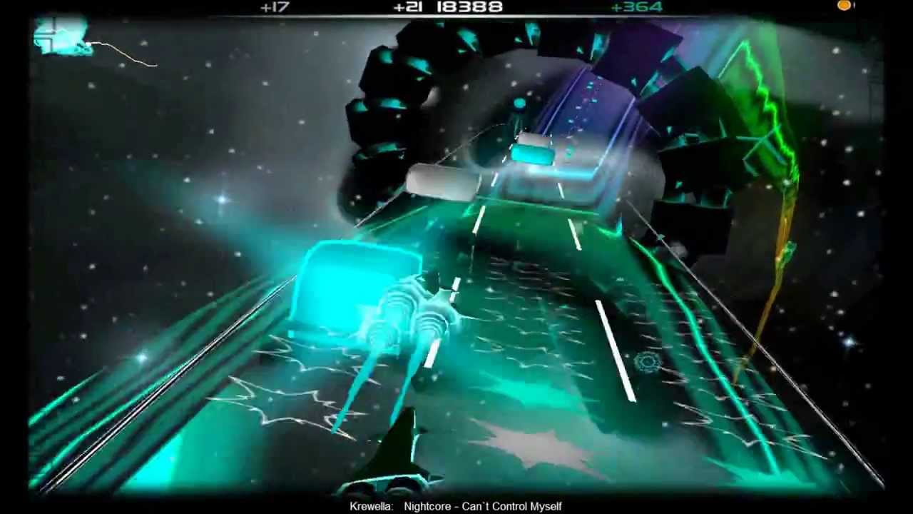 Audiosurf : Nightcore - Can`t Control Myself [ Krewella ] (HD)