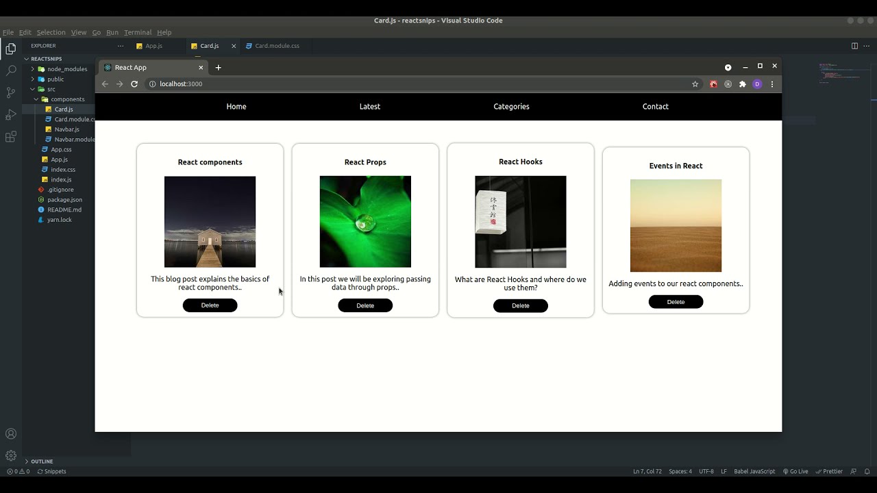 ReactJS Events - Passing and listening to events in React