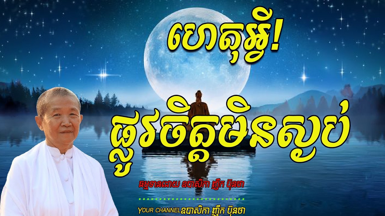 ហេតុអ្វីផ្លូវចិត្ដមិនស្ងប់,  ធម្មទានដោយ ឧបាសិកា ញឹក ប៊ុនថា 🙏🥰❤️❤️🙏🌿