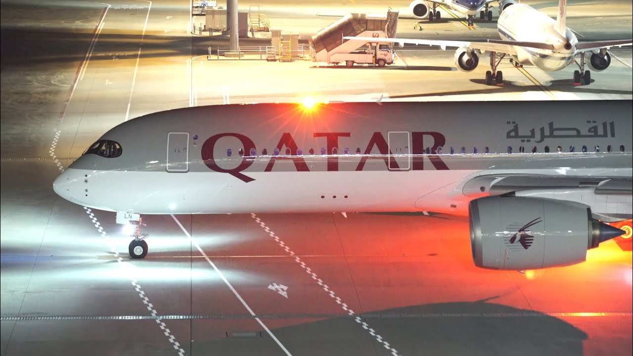 Qatar Airways Airbus A350-900 A7-ALN Pushback [HND/RJTT]