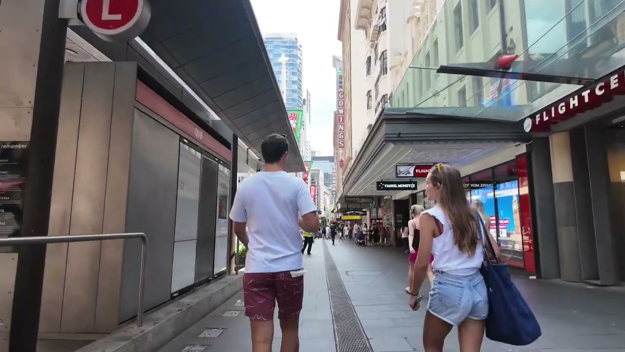 4K Walking Tour - Sydney - Chinatown Station to Wynyard Station - 12.28.2024