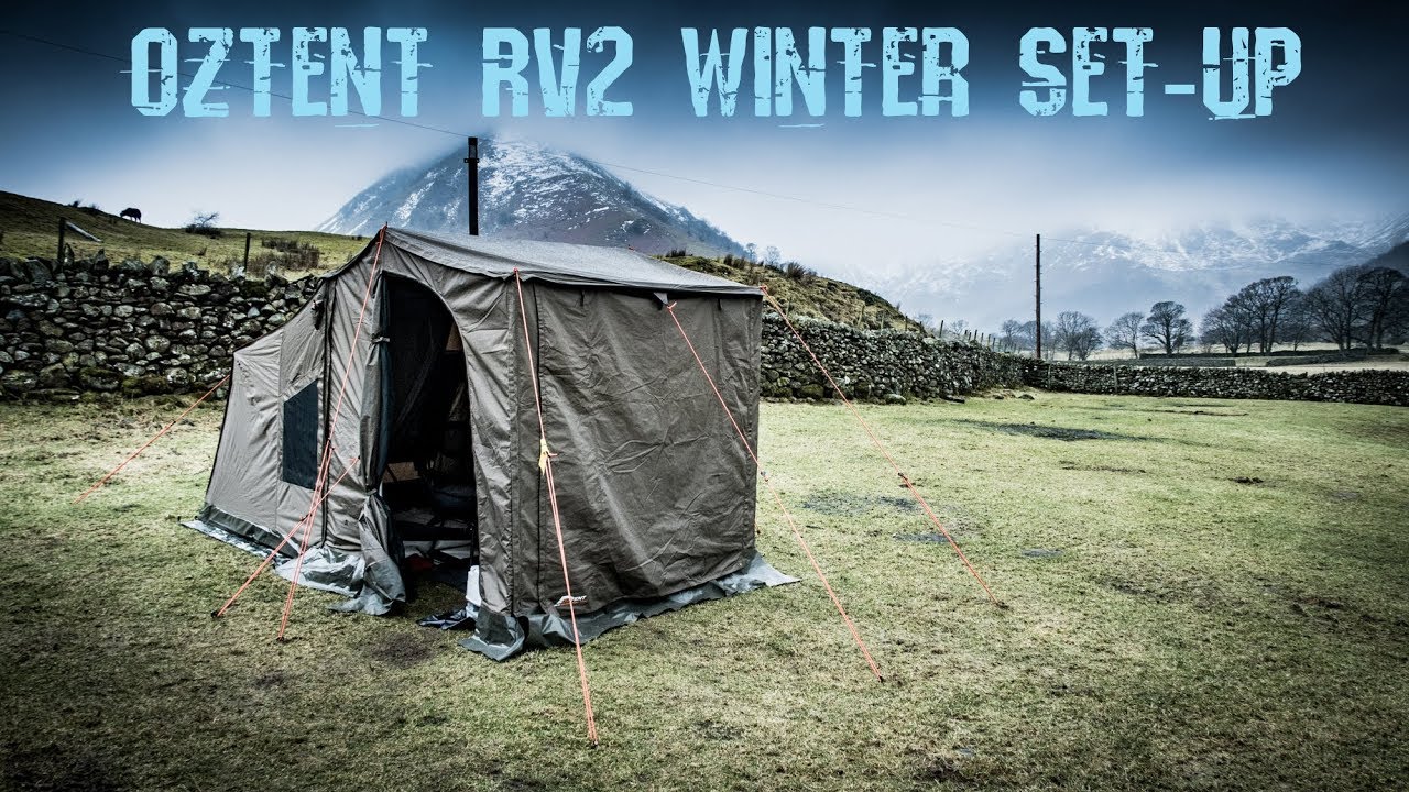 Oztent RV2 Winter Set-Up
