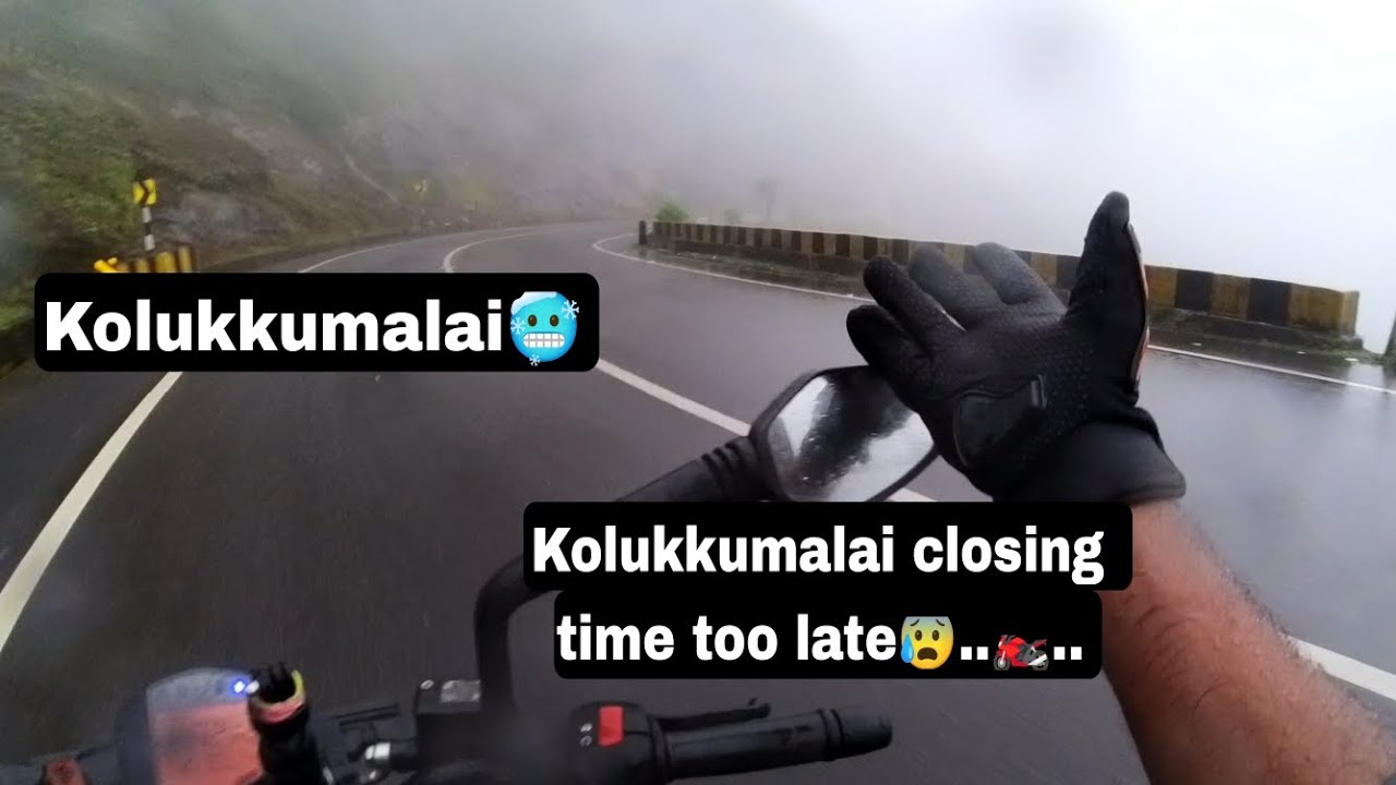 Kolukkumalai 🥶 koukkumalai closing time too late 😰..🏍️..🥶..