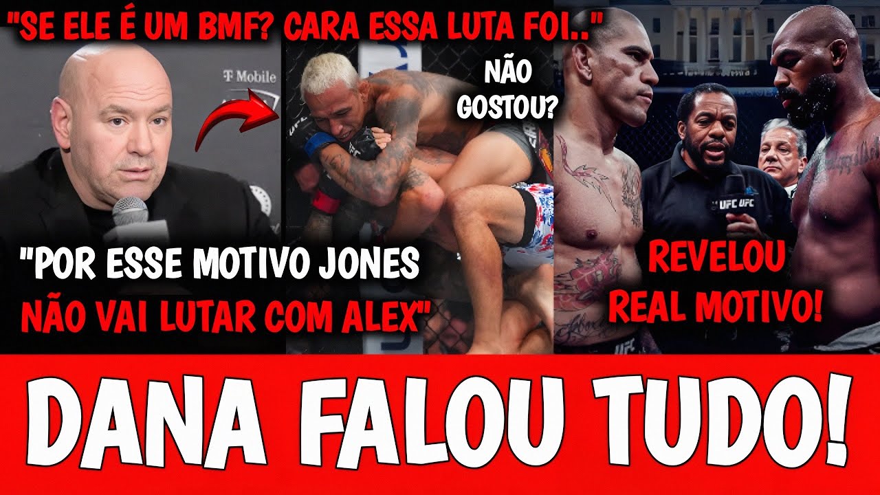 🚨Dana REAGE A LUTA entre Charles x Holloway e REVELA REAL MOTIVO de Poatan NÃO LUTAR com Jon Jones