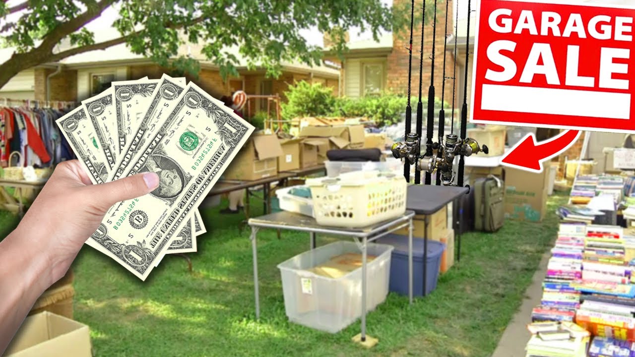 Garage Sale Fishing Challenge!! (BIG FISH!)