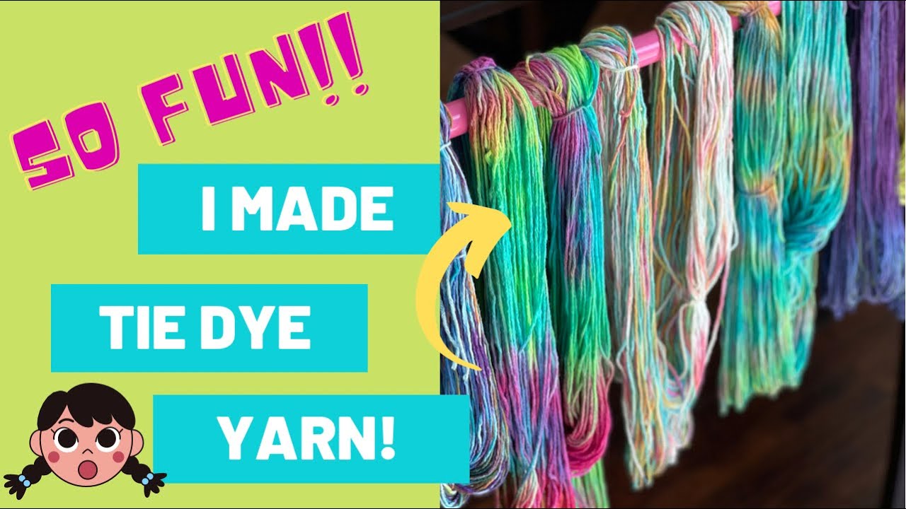 DYING YARN WITH A TIE DYE KIT | Tie Dye Cotton Yarn | Hand Dye Yarn | Dye Your Own Yarn Tulip Kit