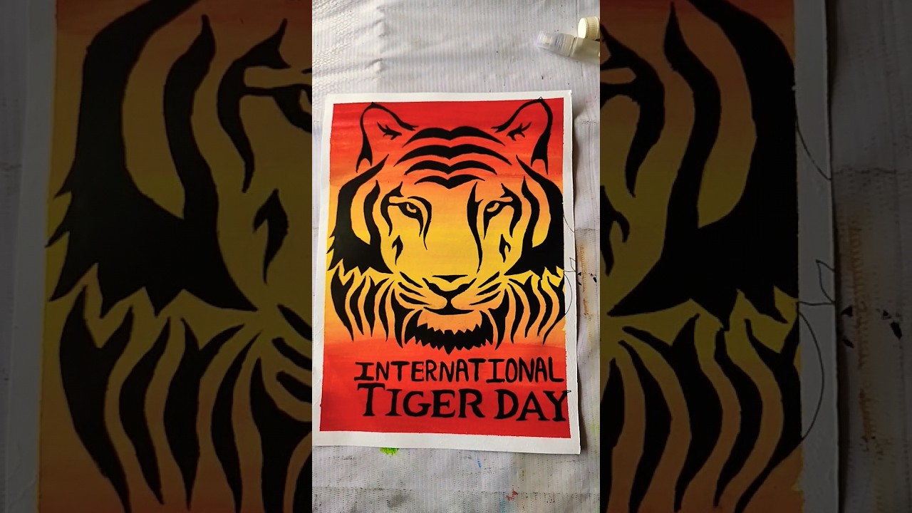 International Tiger day painting save tigers#tiger #painting #save #viralvideo #drawing #share #art