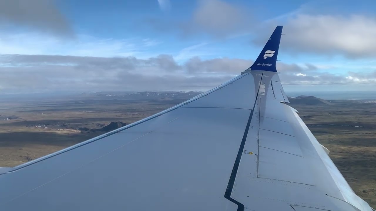 Icelandair B737max9 (TF-ICB) landing into Keflavik international airport (Feb24th2025)