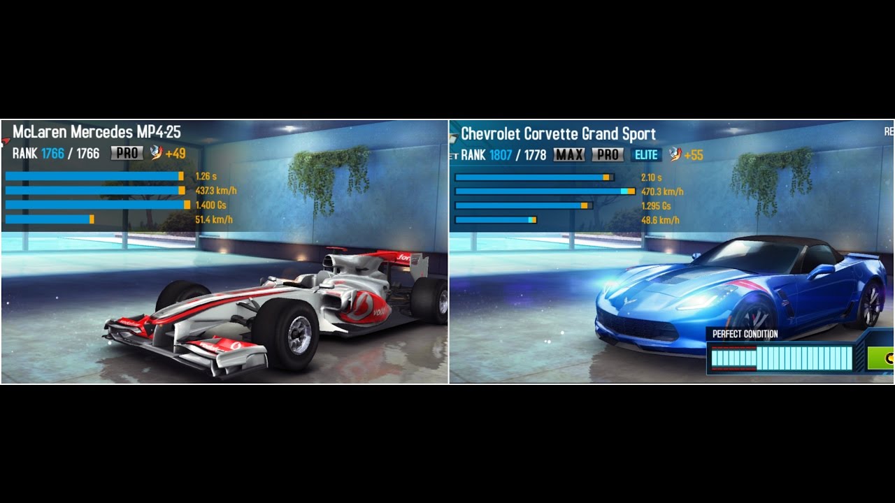 Corvette Grand Sport vs McLaren MP4-25 (Test on 3 tracks)