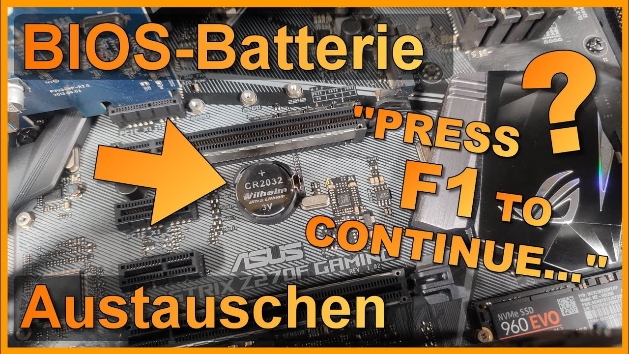 BIOS-Einstellungen gehen verloren? CMOS-Batterie tauschen!