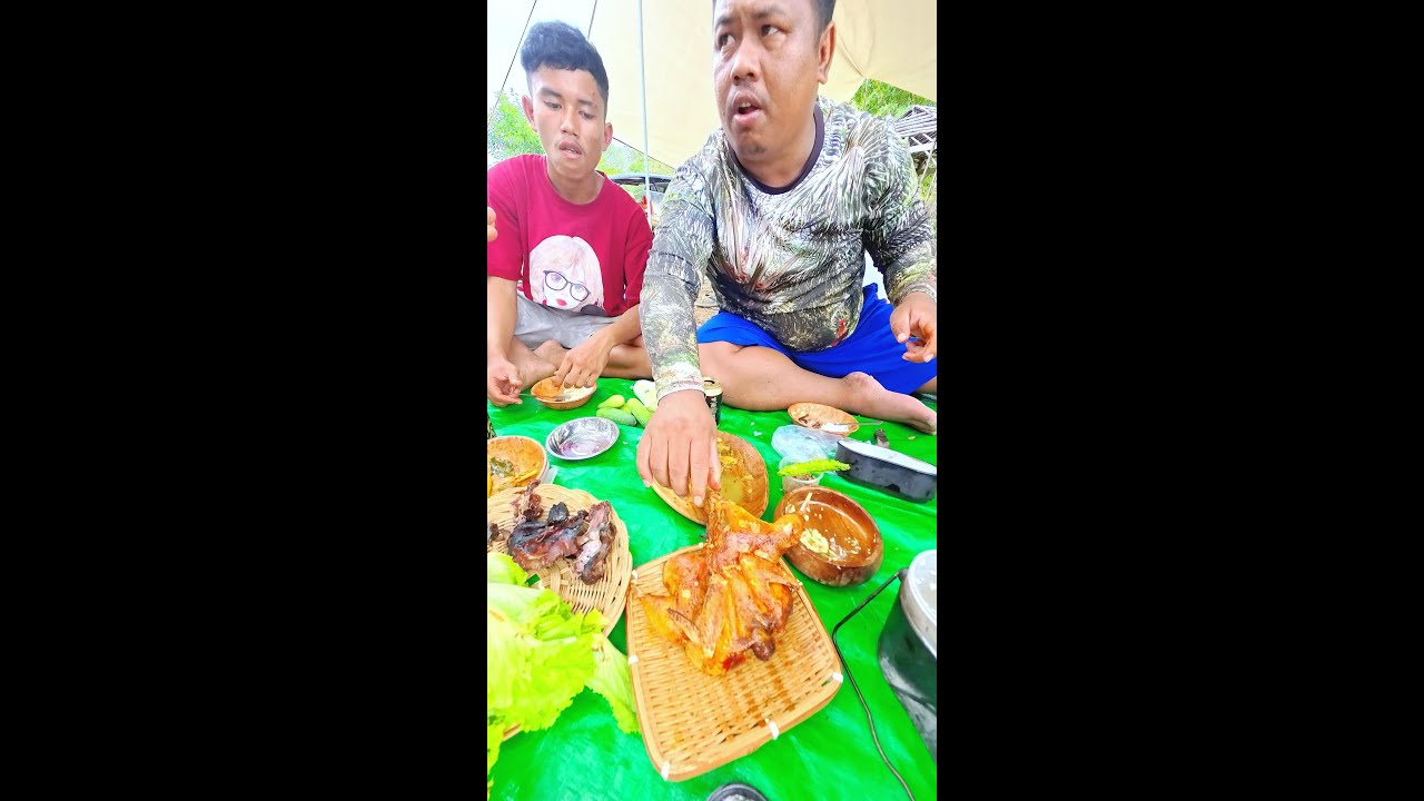 អាំមាន់ ធ្វើម្ហូប ហូបជុំគ្នានៅទំនប់តាសាល