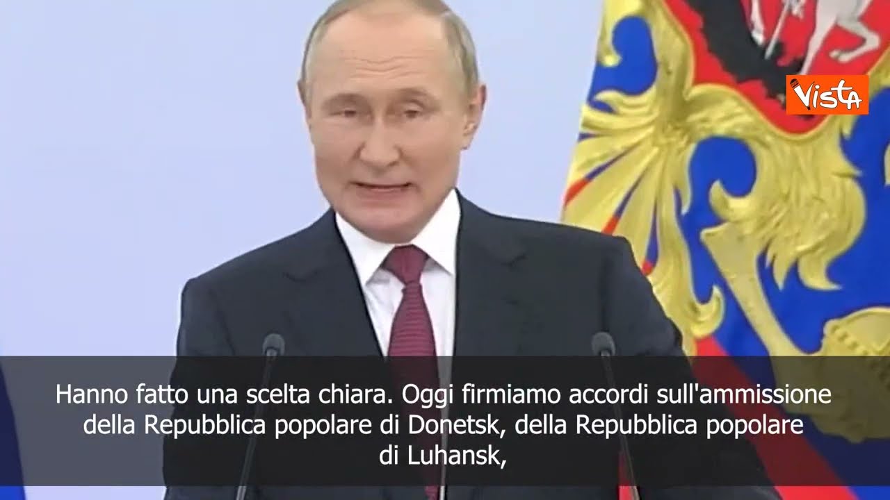 Putin annuncia l'annessione dei territori ucraini alla Russia - SOTTOTITOLATO