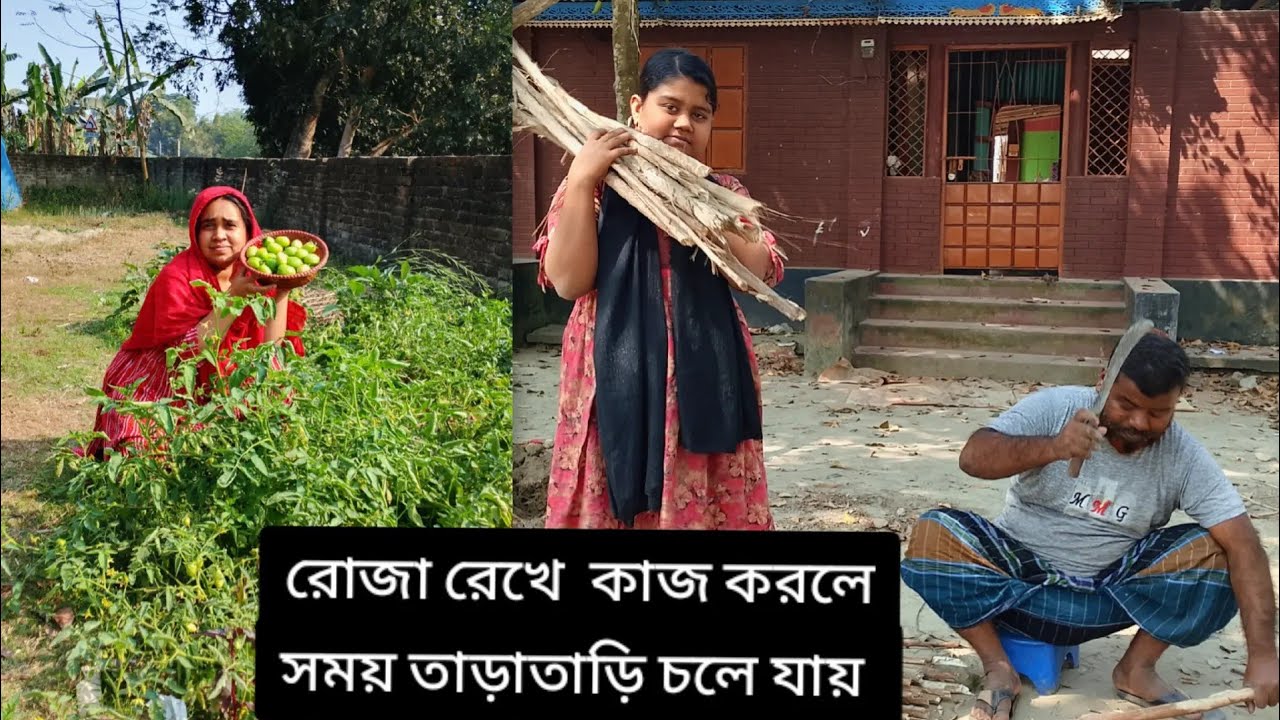 রোজা থেকে  কাজ করলে সময় তাড়াতাড়ি চলে যায়,তাই সবাই মিলে-মিশে কাজ করি।