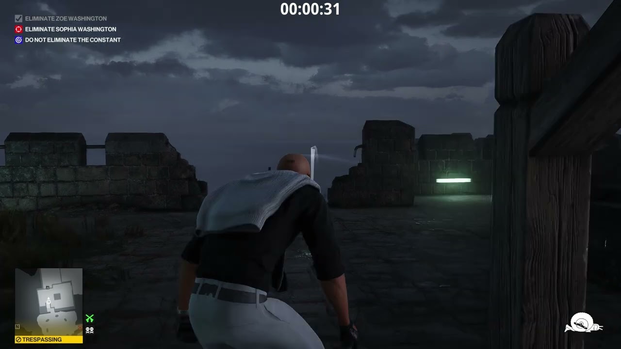 Hitman WoA - The Ark Society (Isle of Sgàil) in 43s Loud Ballistic SA/SO Speedrun