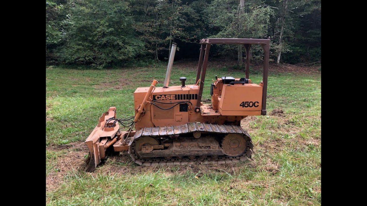 Case 450C Dozer Clearing Roads On The Farm