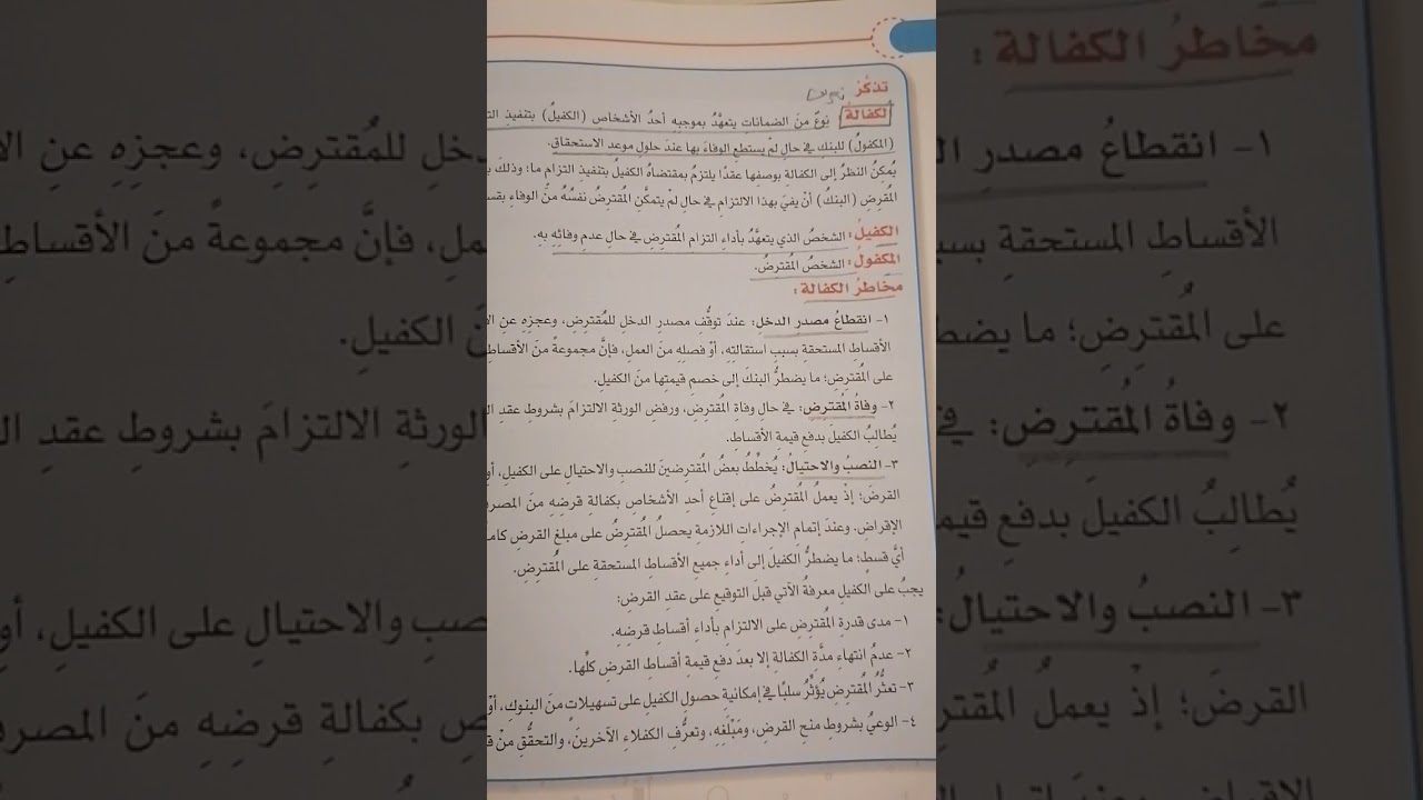 الممارسات الماليه غير المسؤوله الكفالات