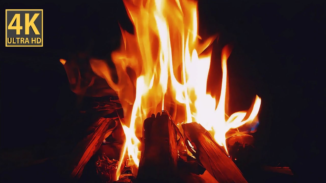 🔥 Ultra Relaxing Fire ASMR 4K (No Music). Dark Crackling Flames for Sleep
