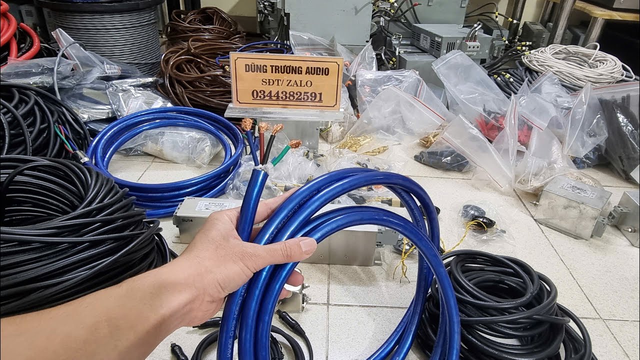  Dây loa neotech xanh dương rất đẹp ,dây tín hiệu bãi mỹ xịn MONOPRICE ,lọc điện ,dây quang đức