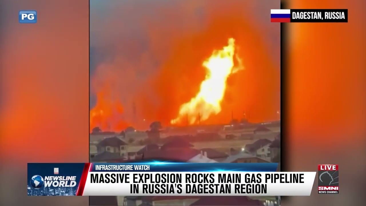 МОЩНЫЙ ВЗРЫВ НА МАГИСТРАЛЬНОМ ГАЗОПРОВОДЕ В ДАГЕСТАНЕ