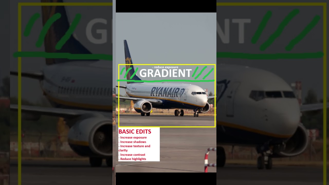 Before & After ✈️ Planespotting Photo Edit #shorts #aviation #photoediting