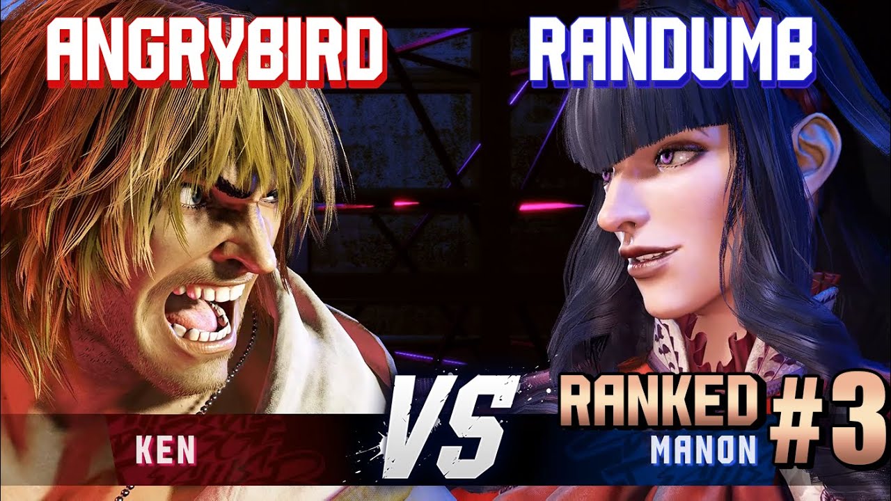 SF6 ▰ ANGRYBIRD (Ken) vs RANDUMB (#3 Ranked Manon) ▰ High Level Gameplay