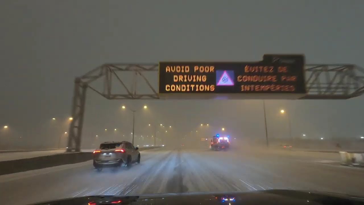 Major snow storm driving ,Part 2