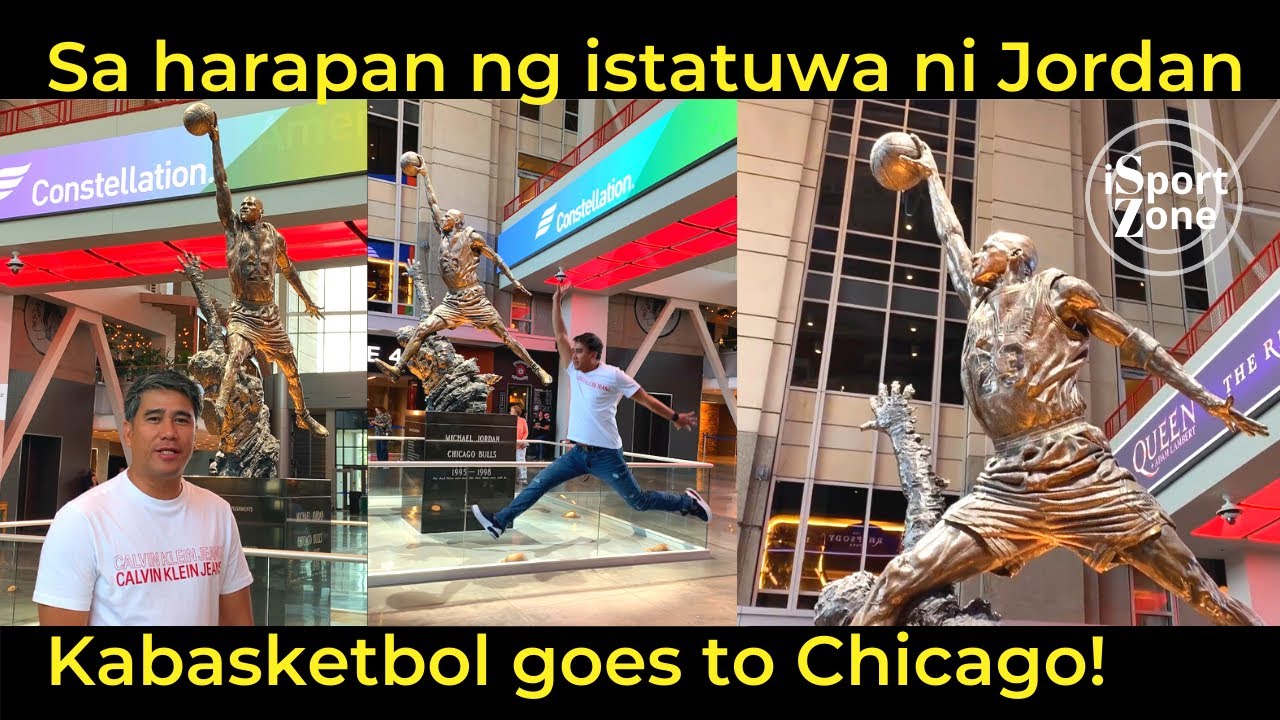 HARAP-HARAPAN sa MAKASAYSAYANG Istatwa ni Michael Jordan. iSportzone Goes to Chicago.