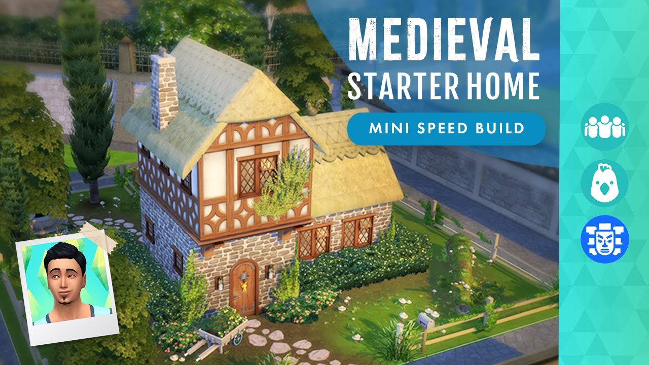 Cozy MEDIEVAL Starter Home! Sims 4 Speed Build (No CC or Mods)