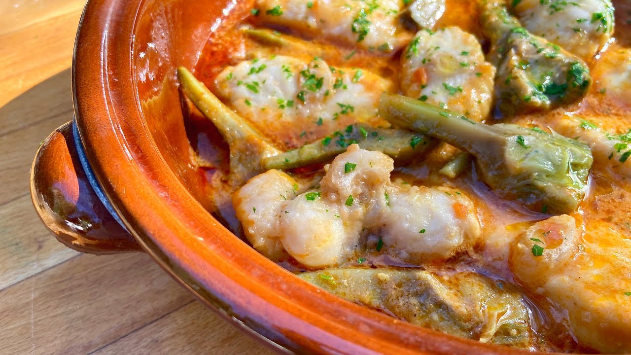 RAPE con ALCACHOFAS una RECETA para mojar pan 😋 - GUILLE RODRIGUEZ