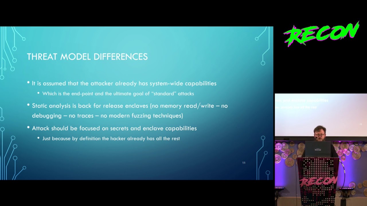 RECON 2017 -  SGX Enclave programming common mistakes (Michael Atlas)