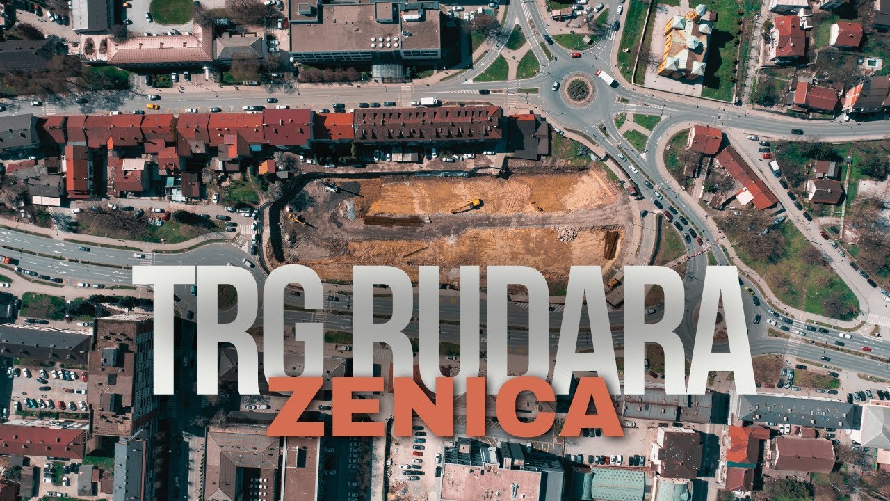 Trg Rudara Zenica Pogled na Trenutne Radove i Napredak! #zenica #4k #drone #bosnaihercegovina