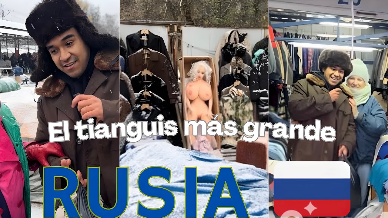 El tianguis más grande de rusia en la nieve 🇷🇺🇷🇺, abrigos soviéticos y mucho más