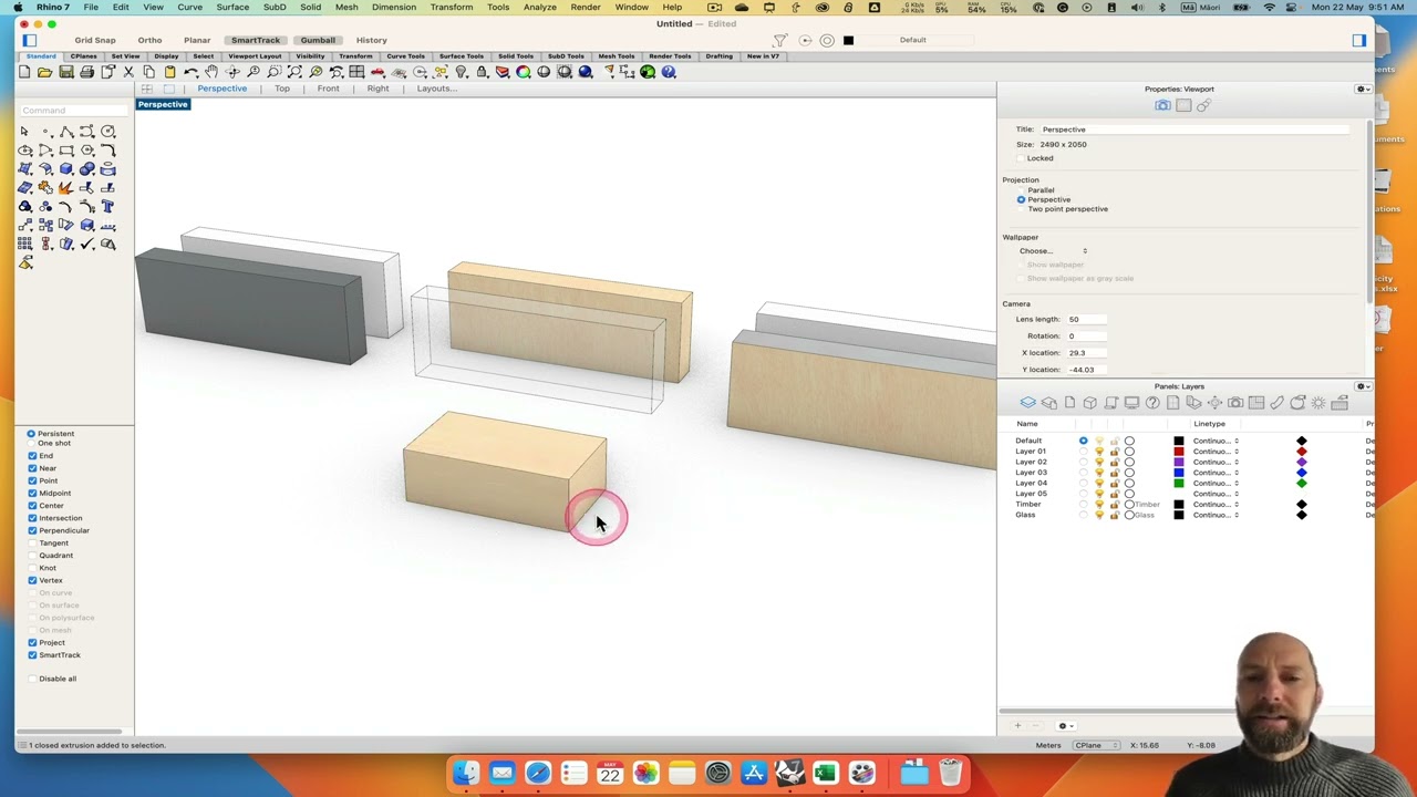 How to apply materials in Rhino