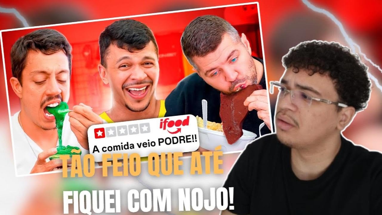 PROVANDO O DELICIOSO PURÊ DE CIMENTO!!! PIORES AVALIAÇÕES do IFOOD #3 ⭐😂 || react dvz