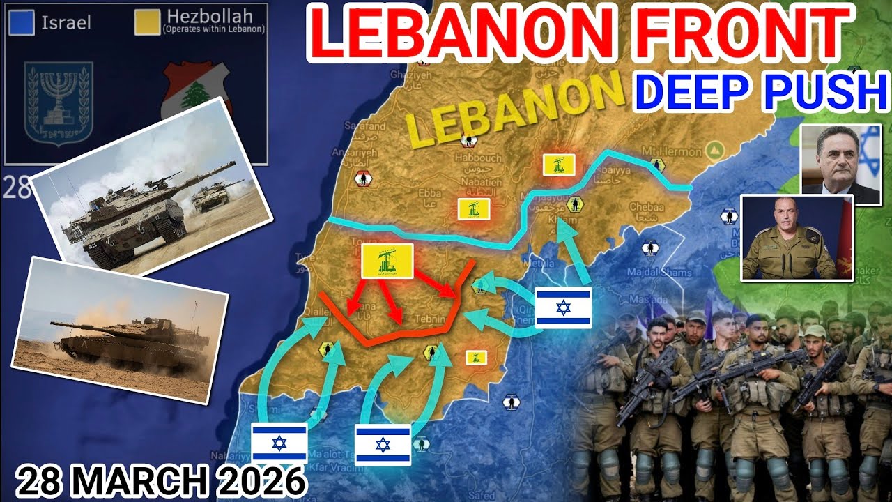 Israeli Forces Push Deep Into Southern Lebanon | Merkava Tanks Hit in Heavy Fighting [28 March 2026]