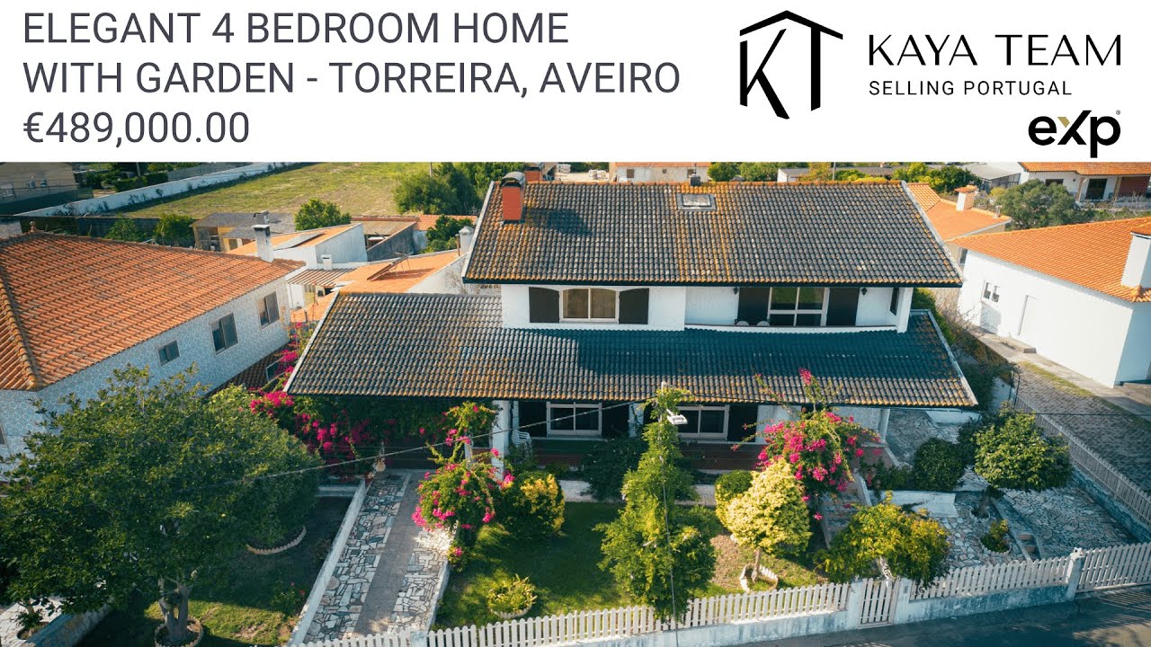 Elegant 4-Bedroom Home with Garden & BBQ Area in Torreira | Aveiro, Portugal