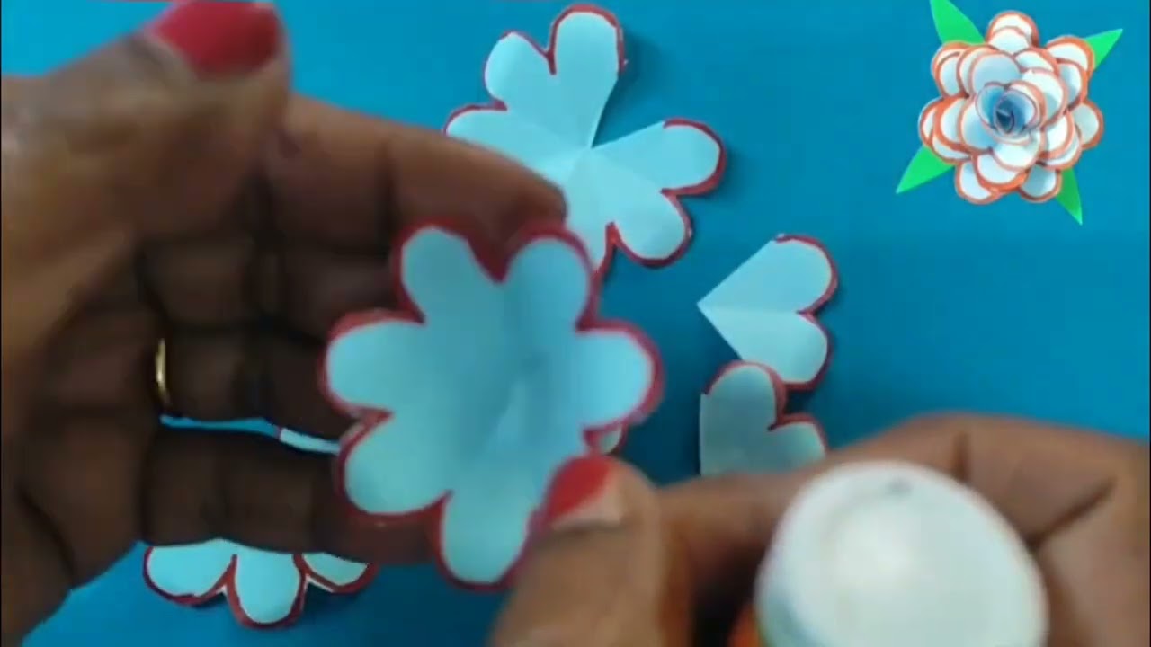 Beautiful Paper Flower Craft  l Paper flower making l DIY Paper Flower 