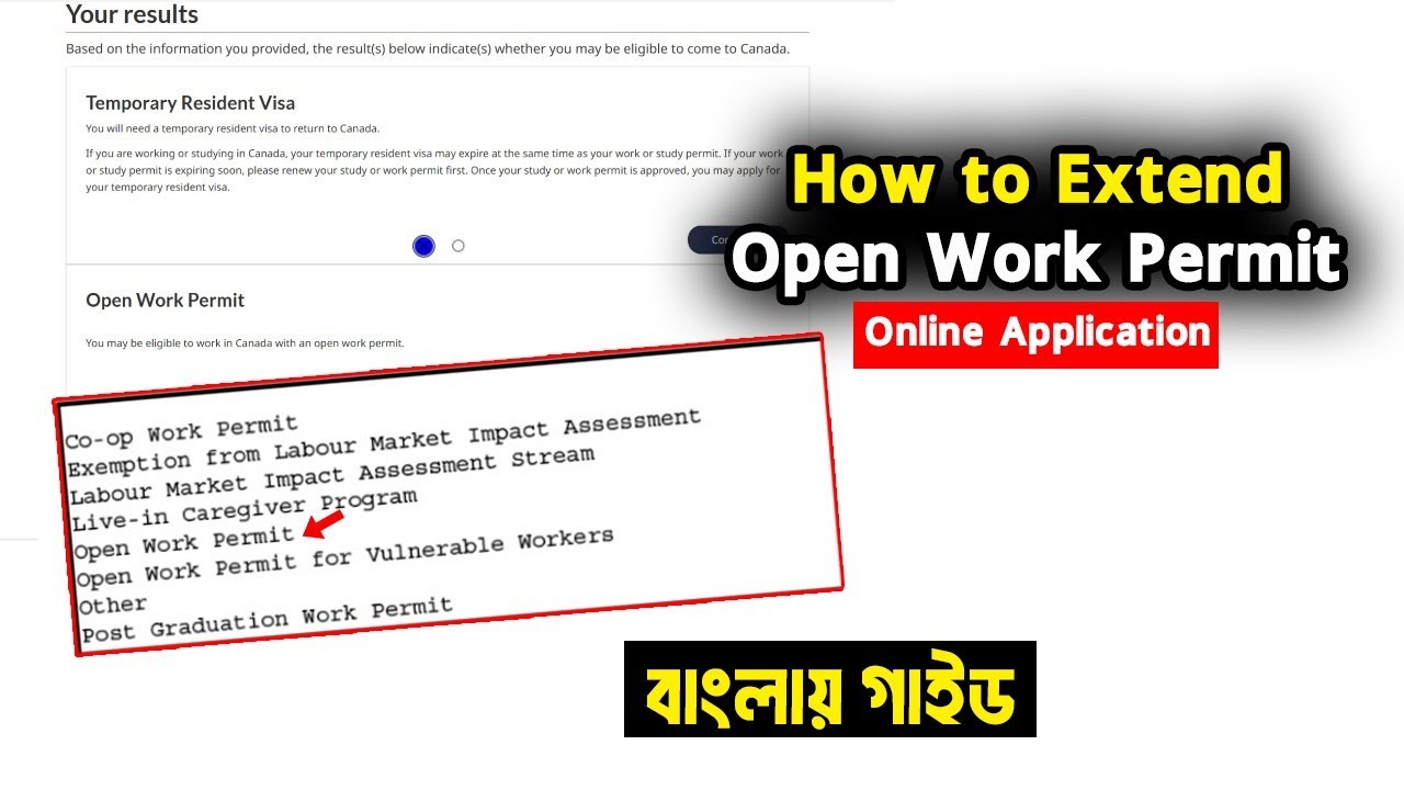 Extend Your Open Work Permit in Canada | How to apply for Open Work Permit Extension in Canada