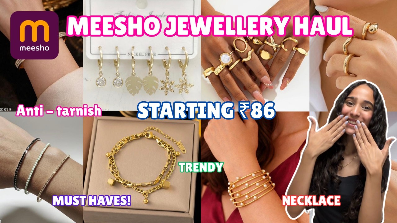 *HUGE* MEESHO JEWELLERY HAUL | ANTI - TARNISH🌷 | DAINTY JEWELLERY🤩 | MUST HAVES | STARTING ₹86 ❤️✨