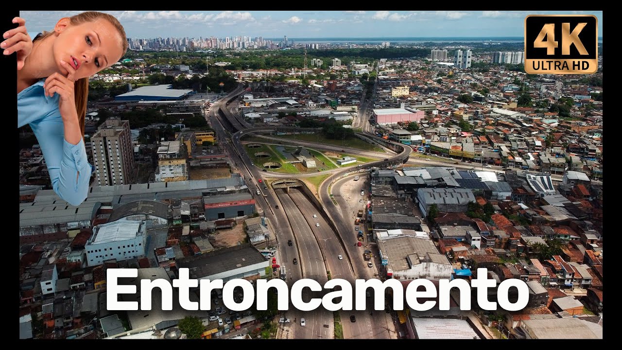 Por cima, Entrada de Belém  - Entroncamento Belém - BR 316 - Av Almirante Barroso em 4K