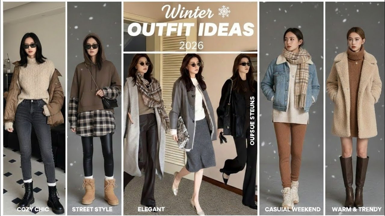Winter Fashion Outfits❄️ |  Retro Modern ➕ Minimalist Commute Style 🎀✨