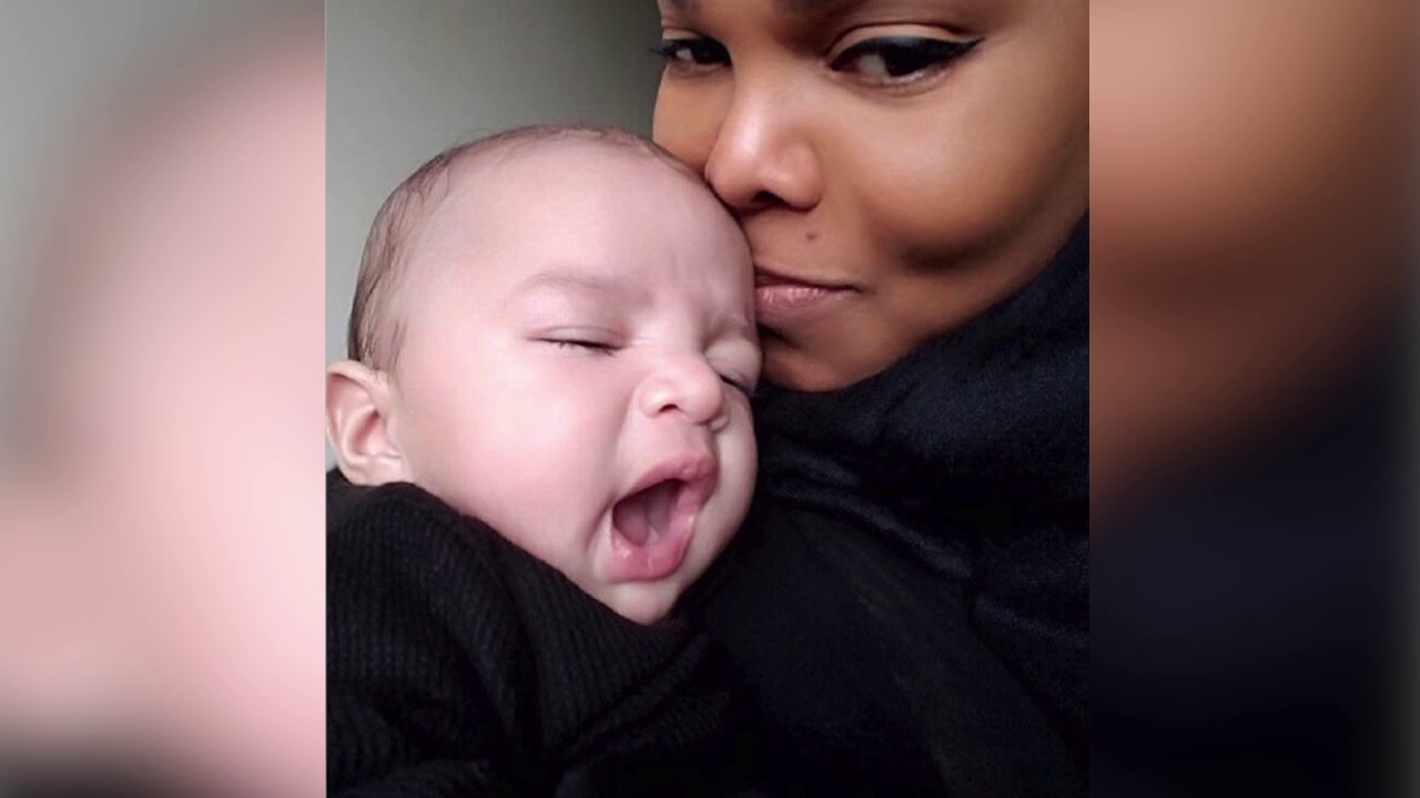 Janet Jackson shows off her baby boy Eissa for the first time!