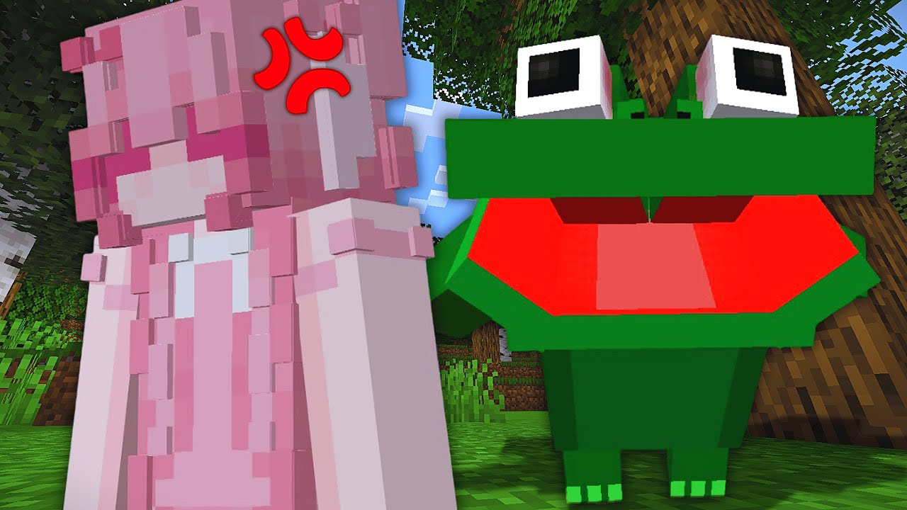A SCREAMING FROG IS CHASING ME IN MINECRAFT