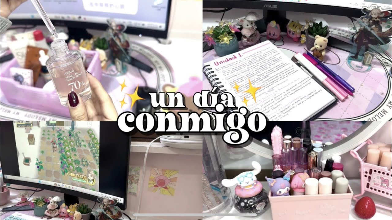 Un Día Productivo Conmigo 🌸 | skincare, limpiando vanity, estudiar, etc~