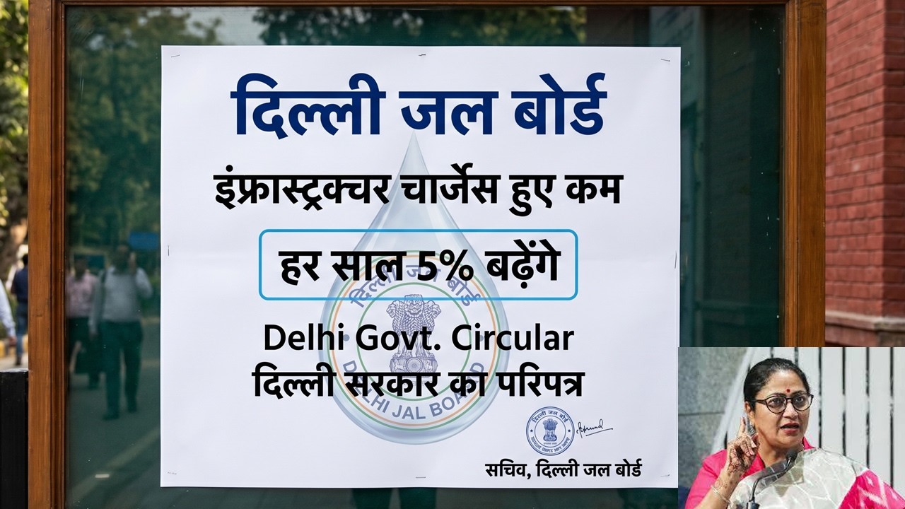 Delhi Jal Board Infrastructure Charges Reduced🔥Delhi Govt. Circular/Order🔥DJB IFC🔥Delhi Jal Board