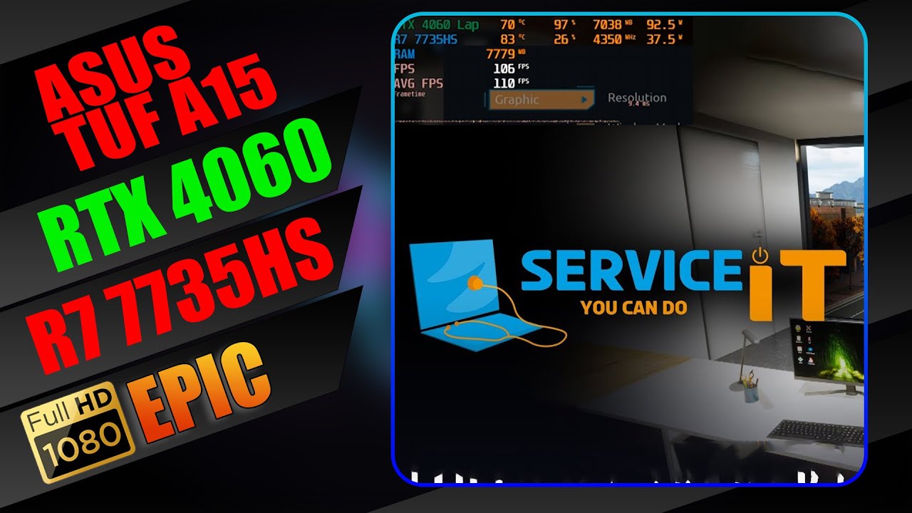 ServiceIT: You can do IT RTX 4060 Ryzen 7 7735HS | Asus TUF Gaming A15